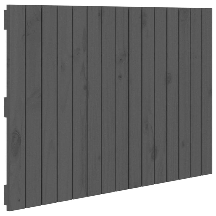 Tăblie de pat pentru perete, gri, 95,5x3x60 cm, lemn masiv pin - WALTI WALTI