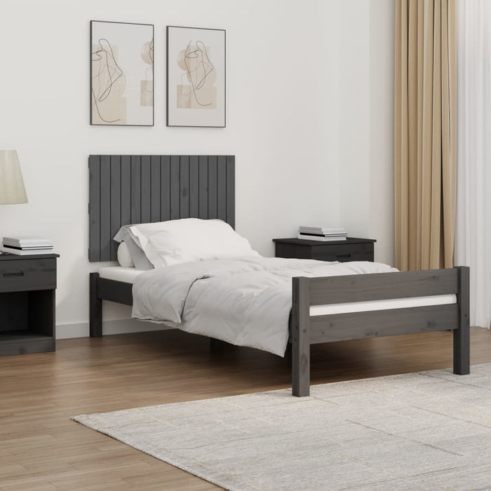 Tăblie de pat pentru perete, gri, 95,5x3x60 cm, lemn masiv pin - WALTI WALTI