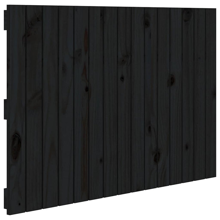 Tăblie de pat pentru perete, negru, 95,5x3x60cm, lemn masiv pin - WALTI WALTI