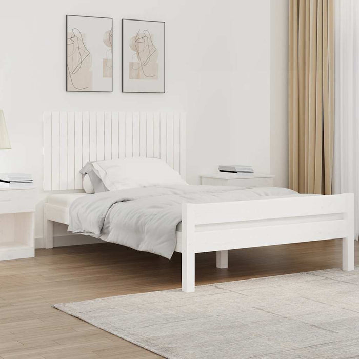 Tăblie de pat pentru perete, alb, 127,5x3x60 cm, lemn masiv pin - WALTI WALTI
