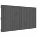 Tăblie de pat pentru perete, gri, 127,5x3x60 cm, lemn masiv pin - WALTI WALTI