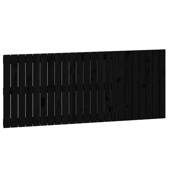 Tăblie de pat pentru perete, negru, 147x3x60 cm, lemn masiv pin - WALTI WALTI