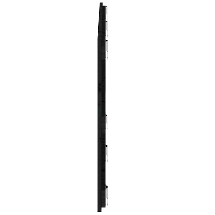 Tăblie de pat pentru perete, negru, 147x3x60 cm, lemn masiv pin - WALTI WALTI