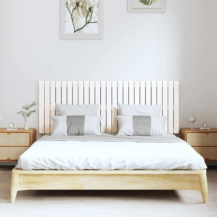 Tăblie de pat pentru perete, alb, 159,5x3x60 cm, lemn masiv pin - WALTI WALTI