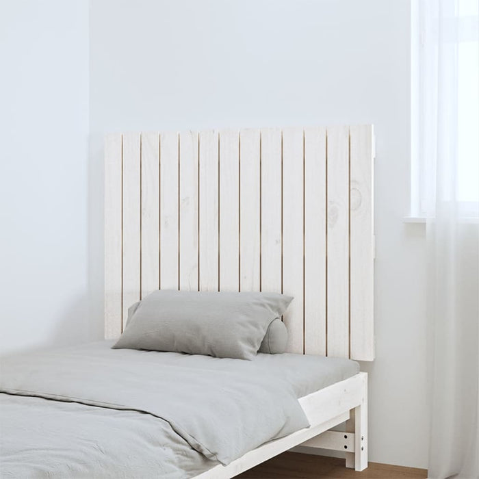 Tăblie de pat pentru perete, alb, 82,5x3x60 cm, lemn masiv pin - WALTI WALTI