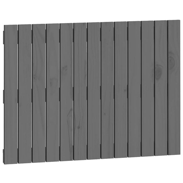 Tăblie de pat pentru perete, gri, 82,5x3x60 cm, lemn masiv pin - WALTI WALTI