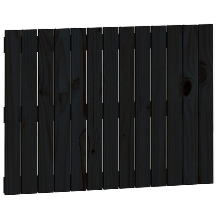 Tăblie de pat pentru perete, negru, 82,5x3x60cm, lemn masiv pin - WALTI WALTI