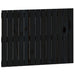 Tăblie de pat pentru perete, negru, 82,5x3x60cm, lemn masiv pin - WALTI WALTI