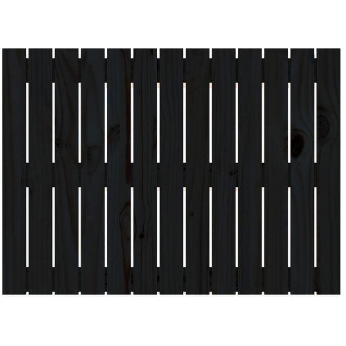 Tăblie de pat pentru perete, negru, 82,5x3x60cm, lemn masiv pin - WALTI WALTI