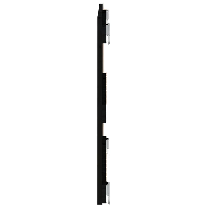 Tăblie de pat pentru perete, negru, 82,5x3x60cm, lemn masiv pin - WALTI WALTI