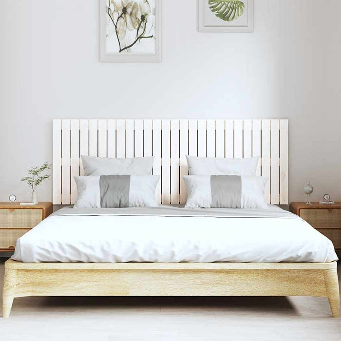Tăblie de pat pentru perete, alb, 166x3x60 cm, lemn masiv pin - WALTI WALTI