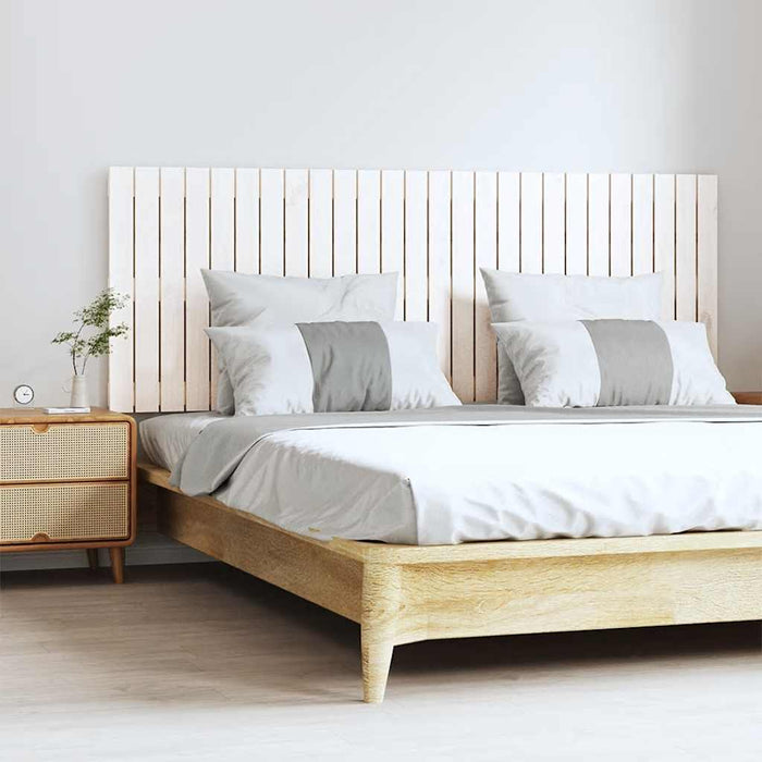 Tăblie de pat pentru perete, alb, 166x3x60 cm, lemn masiv pin - WALTI WALTI