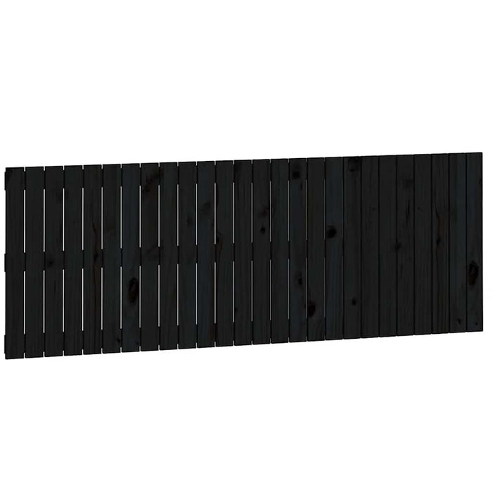 Tăblie de pat pentru perete, negru, 166x3x60 cm, lemn masiv pin - WALTI WALTI