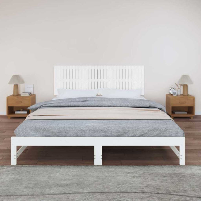 Tăblie de pat pentru perete, alb, 185x3x60 cm, lemn masiv pin - WALTI WALTI