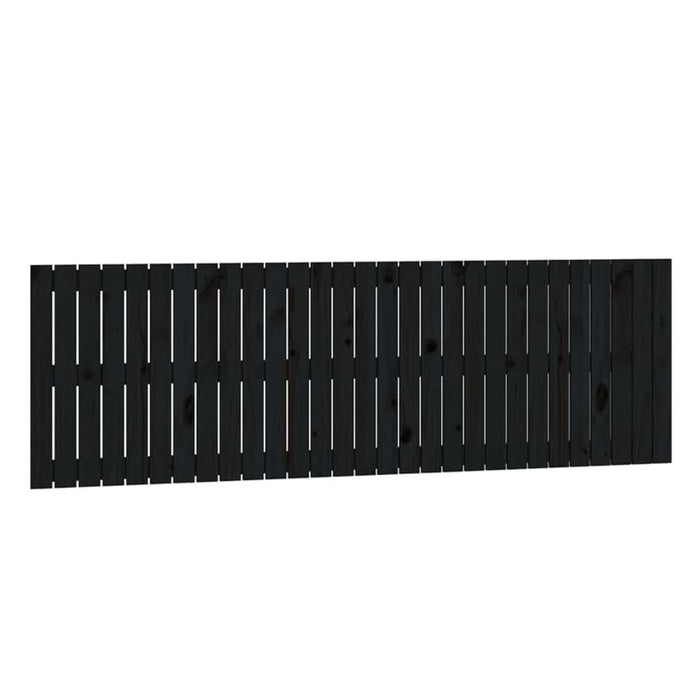 Tăblie de pat pentru perete, negru, 185x3x60 cm, lemn masiv pin - WALTI WALTI