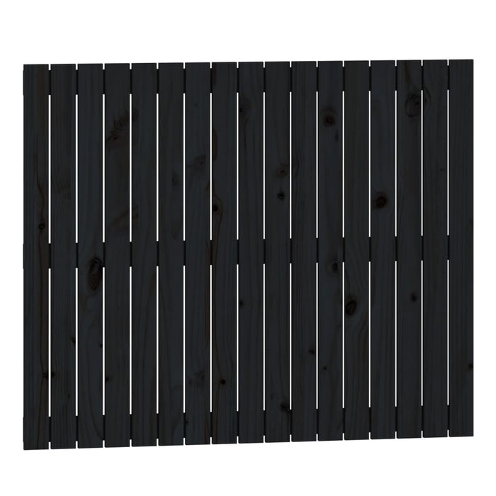 Tăblie de pat pentru perete, negru, 108x3x90 cm, lemn masiv pin - WALTI WALTI