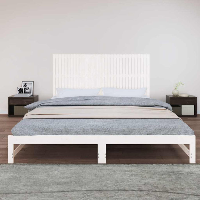 Tăblie de pat pentru perete, alb, 204x3x90 cm, lemn masiv pin - WALTI WALTI