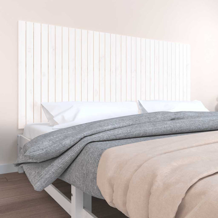 Tăblie de pat pentru perete, alb, 204x3x90 cm, lemn masiv pin - WALTI WALTI