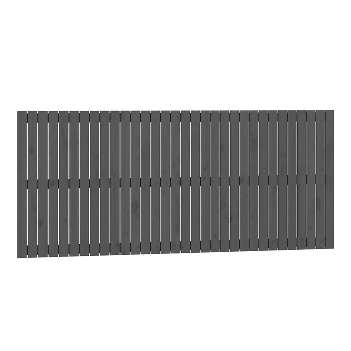 Tăblie de pat pentru perete, gri, 204x3x90 cm, lemn masiv pin - WALTI WALTI