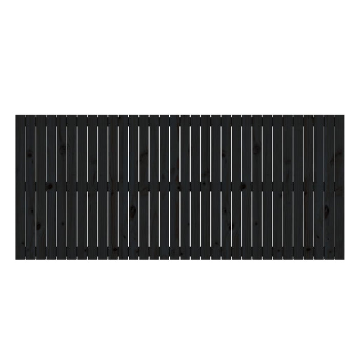 Tăblie de pat pentru perete, negru, 204x3x90 cm, lemn masiv pin - WALTI WALTI