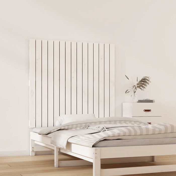 Tăblie de pat pentru perete, alb, 95,5x3x90 cm, lemn masiv pin - WALTI WALTI