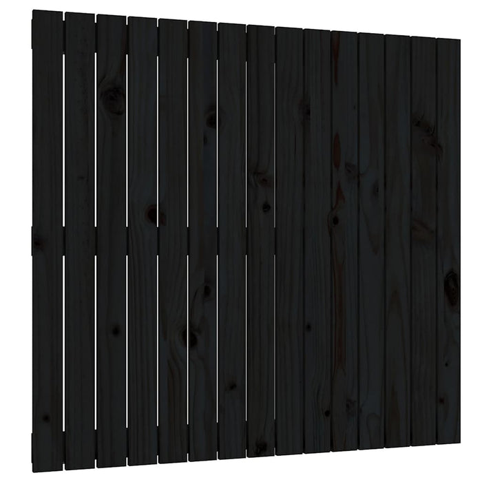 Tăblie de pat pentru perete, negru, 95,5x3x90cm, lemn masiv pin - WALTI WALTI
