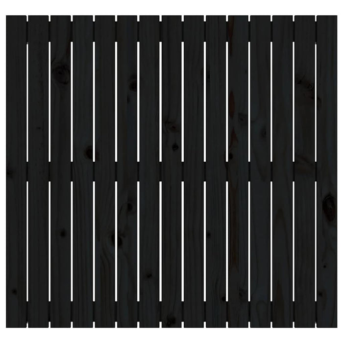 Tăblie de pat pentru perete, negru, 95,5x3x90cm, lemn masiv pin - WALTI WALTI