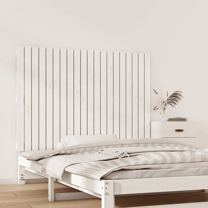 Tăblie de pat pentru perete, alb, 127,5x3x90 cm, lemn masiv pin - WALTI WALTI