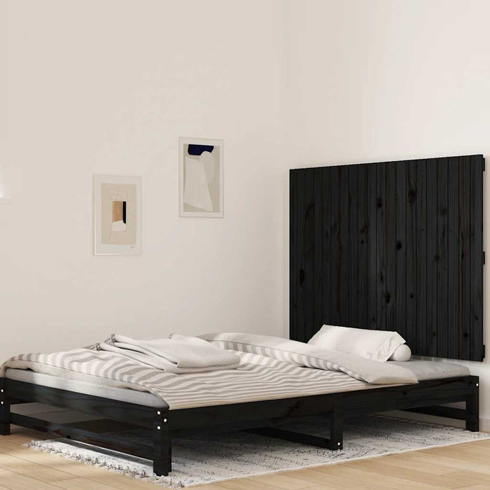 Tăblie de pat pentru perete, negru, 127,5x3x90 cm - WALTI WALTI