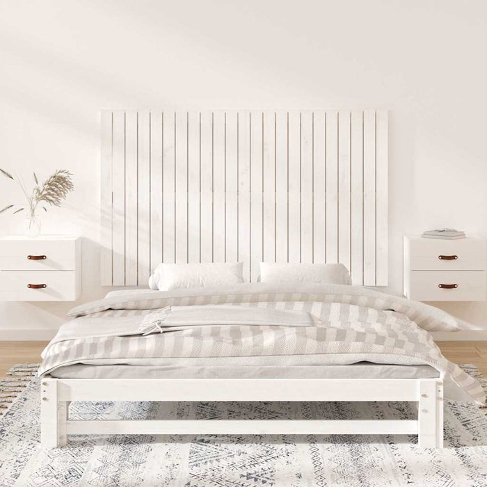 Tăblie de pat pentru perete, alb, 147x3x90 cm, lemn masiv pin - WALTI WALTI