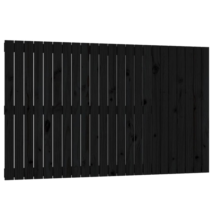 Tăblie de pat pentru perete, negru, 147x3x90 cm, lemn masiv pin - WALTI WALTI