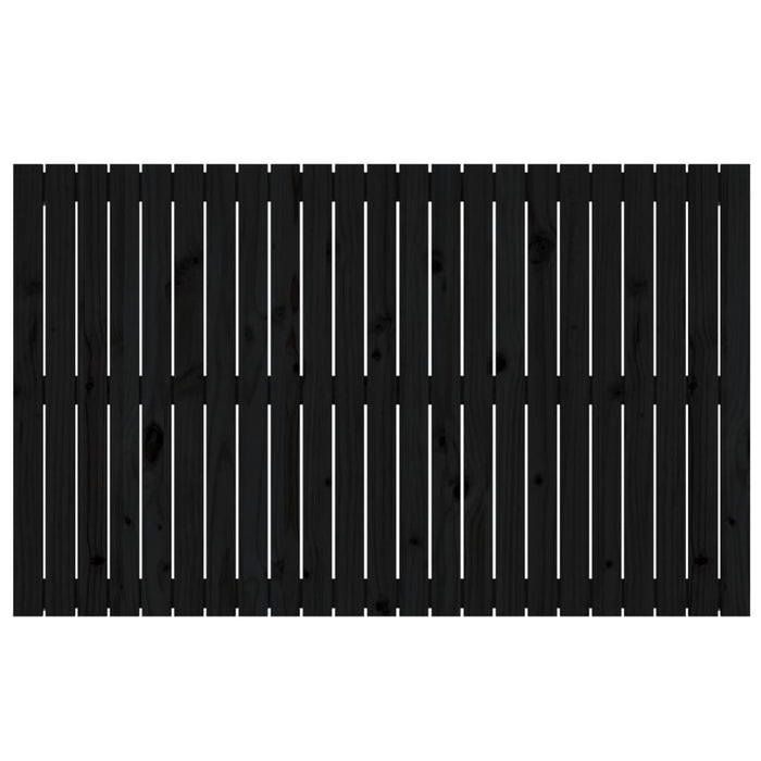 Tăblie de pat pentru perete, negru, 147x3x90 cm, lemn masiv pin - WALTI WALTI