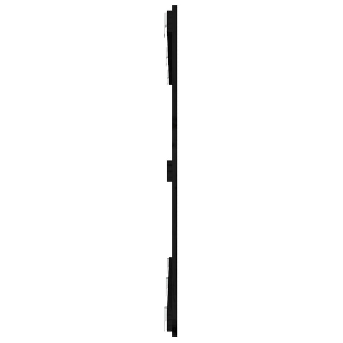 Tăblie de pat pentru perete, negru, 147x3x90 cm, lemn masiv pin - WALTI WALTI