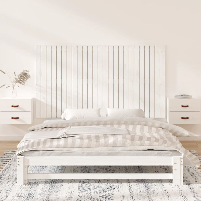 Tăblie de pat pentru perete, alb, 159,5x3x90 cm, lemn masiv pin - WALTI WALTI