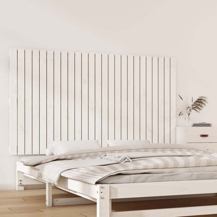 Tăblie de pat pentru perete, alb, 159,5x3x90 cm, lemn masiv pin - WALTI WALTI