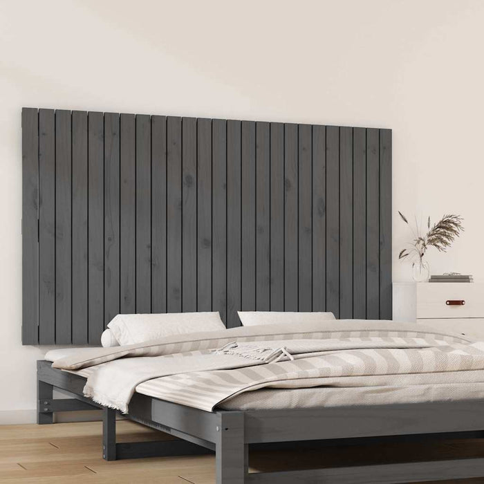 Tăblie de pat pentru perete, gri, 159,5x3x90 cm, lemn masiv pin - WALTI WALTI