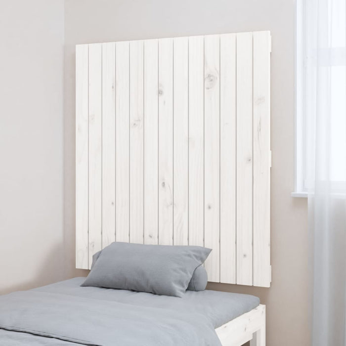 Tăblie de pat pentru perete, alb, 82,5x3x90 cm, lemn masiv pin - WALTI WALTI