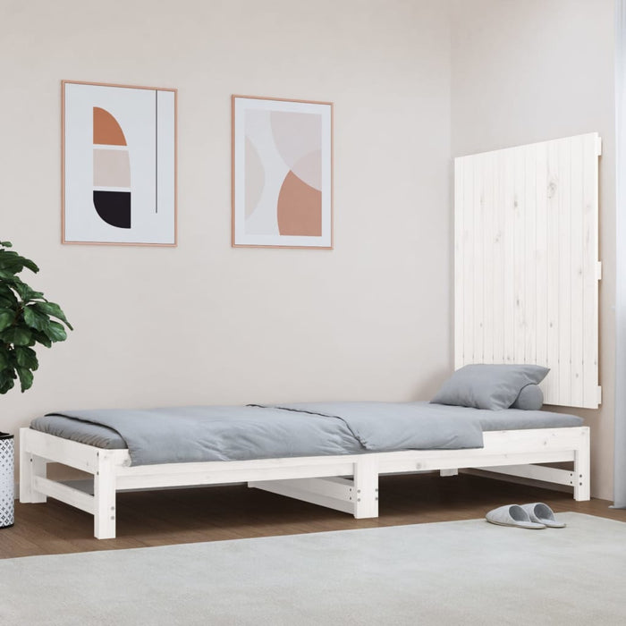 Tăblie de pat pentru perete, alb, 82,5x3x90 cm, lemn masiv pin - WALTI WALTI