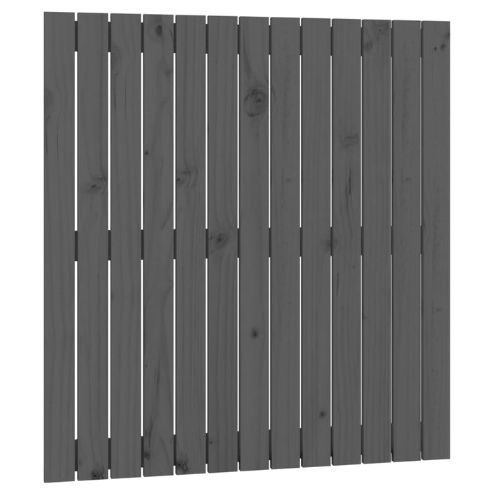 Tăblie de pat pentru perete, gri, 82,5x3x90 cm, lemn masiv pin - WALTI WALTI