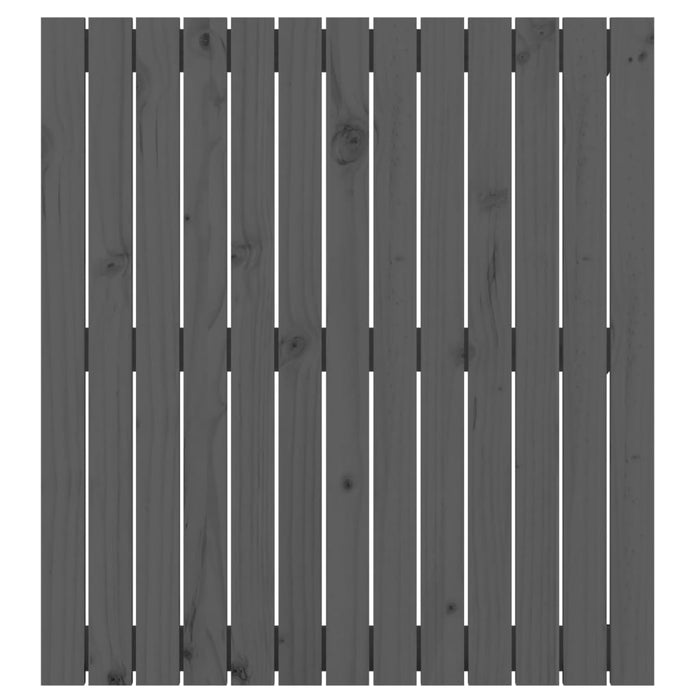 Tăblie de pat pentru perete, gri, 82,5x3x90 cm, lemn masiv pin - WALTI WALTI