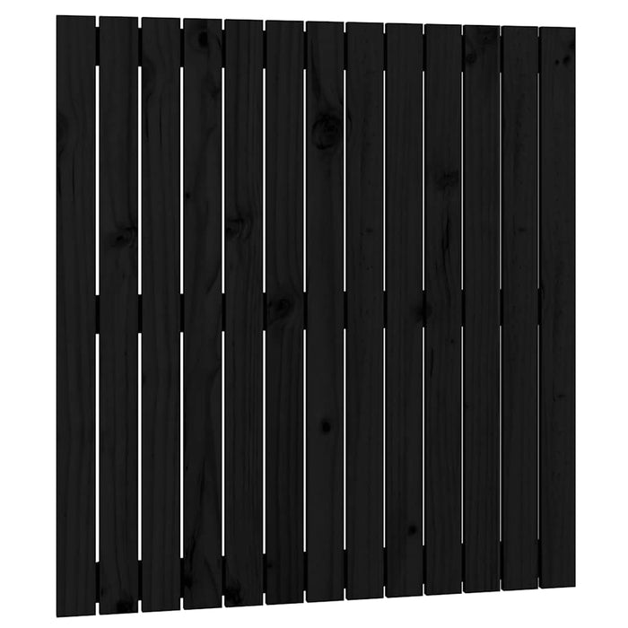 Tăblie de pat pentru perete, negru, 82,5x3x90 cm lemn masiv pin - WALTI WALTI