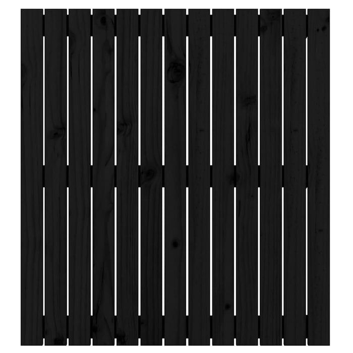 Tăblie de pat pentru perete, negru, 82,5x3x90 cm lemn masiv pin - WALTI WALTI