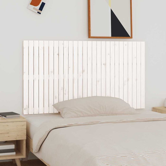 Tăblie de pat pentru perete, alb, 166x3x90 cm, lemn masiv pin - WALTI WALTI