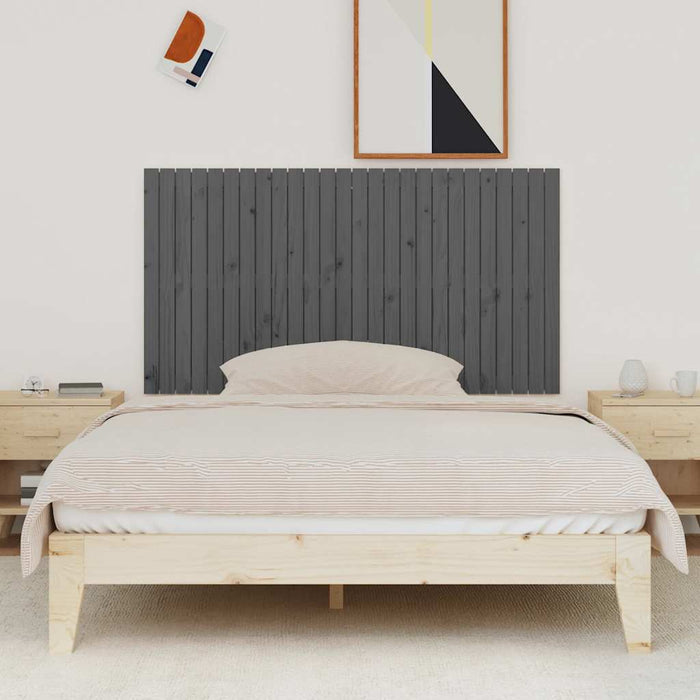 Tăblie de pat pentru perete, gri, 166x3x90 cm, lemn masiv pin - WALTI WALTI