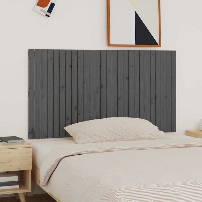Tăblie de pat pentru perete, gri, 166x3x90 cm, lemn masiv pin - WALTI WALTI