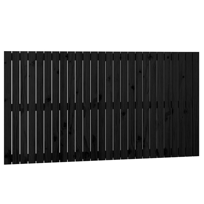 Tăblie de pat pentru perete, negru, 166x3x90 cm, lemn masiv pin - WALTI WALTI