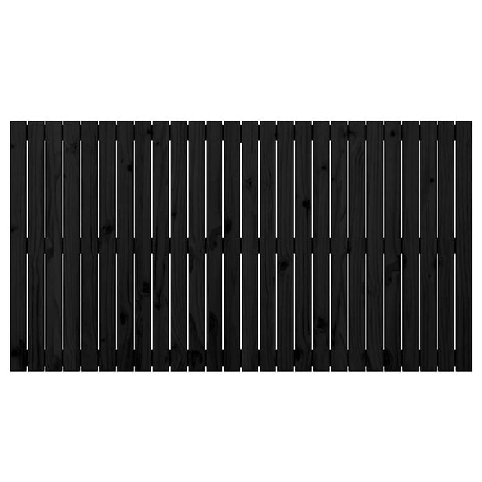 Tăblie de pat pentru perete, negru, 166x3x90 cm, lemn masiv pin - WALTI WALTI