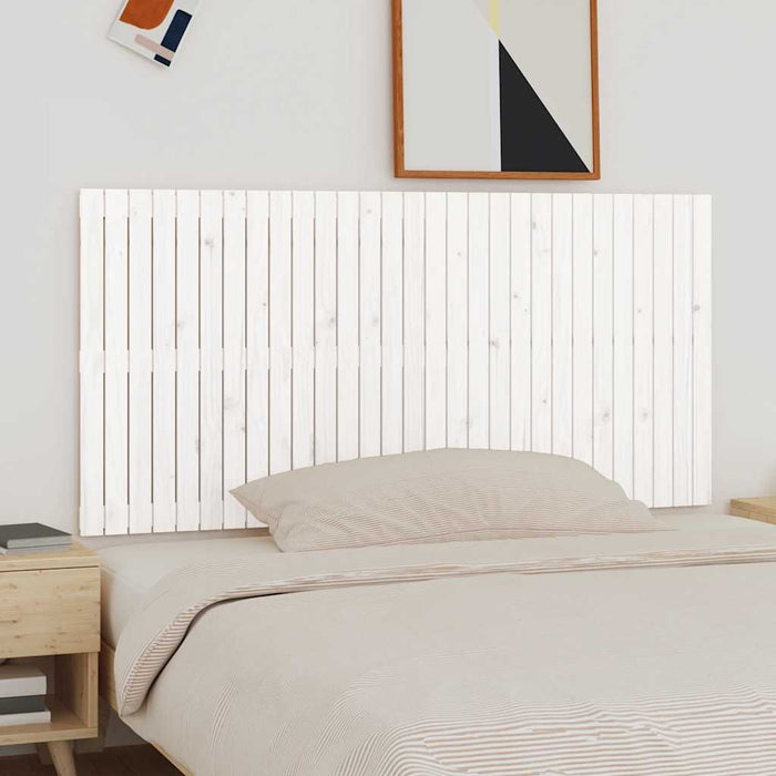 Tăblie de pat pentru perete, alb, 185x3x90 cm, lemn masiv pin - WALTI WALTI