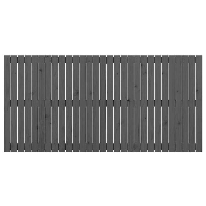 Tăblie de pat pentru perete, gri, 185x3x90 cm, lemn masiv pin WALTI