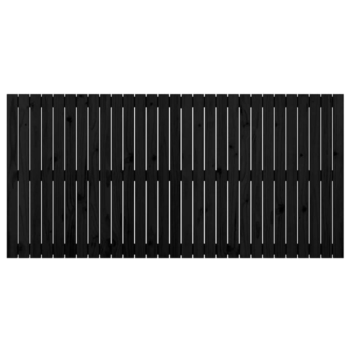 Tăblie de pat pentru perete, negru, 185x3x90 cm, lemn masiv pin - WALTI WALTI